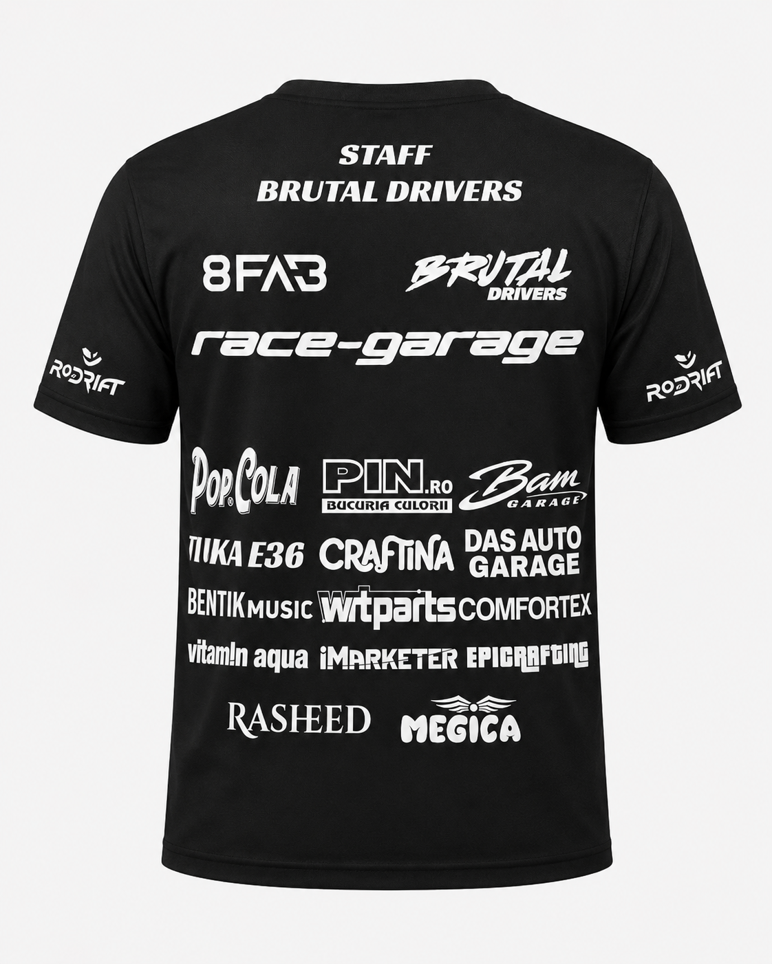 Tricou sport Brutal Drivers — imprimare spate cu sponsori
